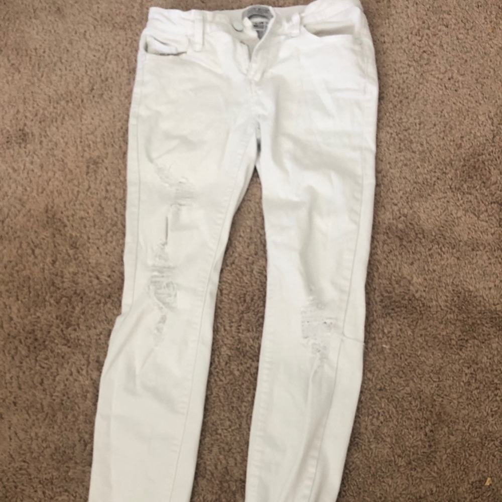 White Judy Blue Ripped Jeans